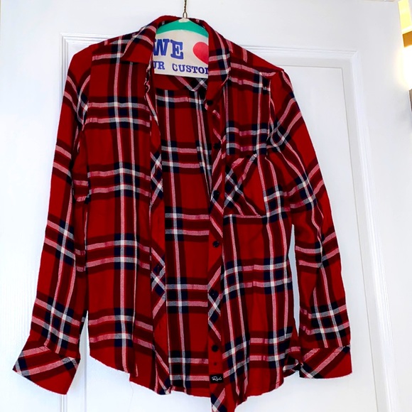 Rails Hunter Top Carmine/Navy/White - Picture 2 of 5